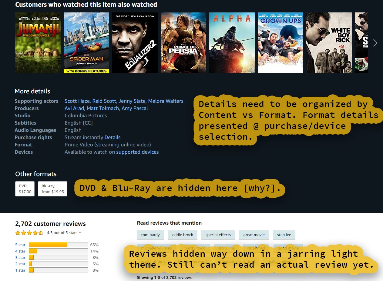 Amazon Prime Video Media details of selected media with reviews.