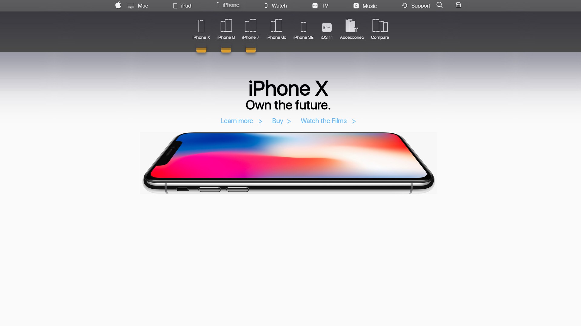 Apple.com UX/UI iPhone redesign