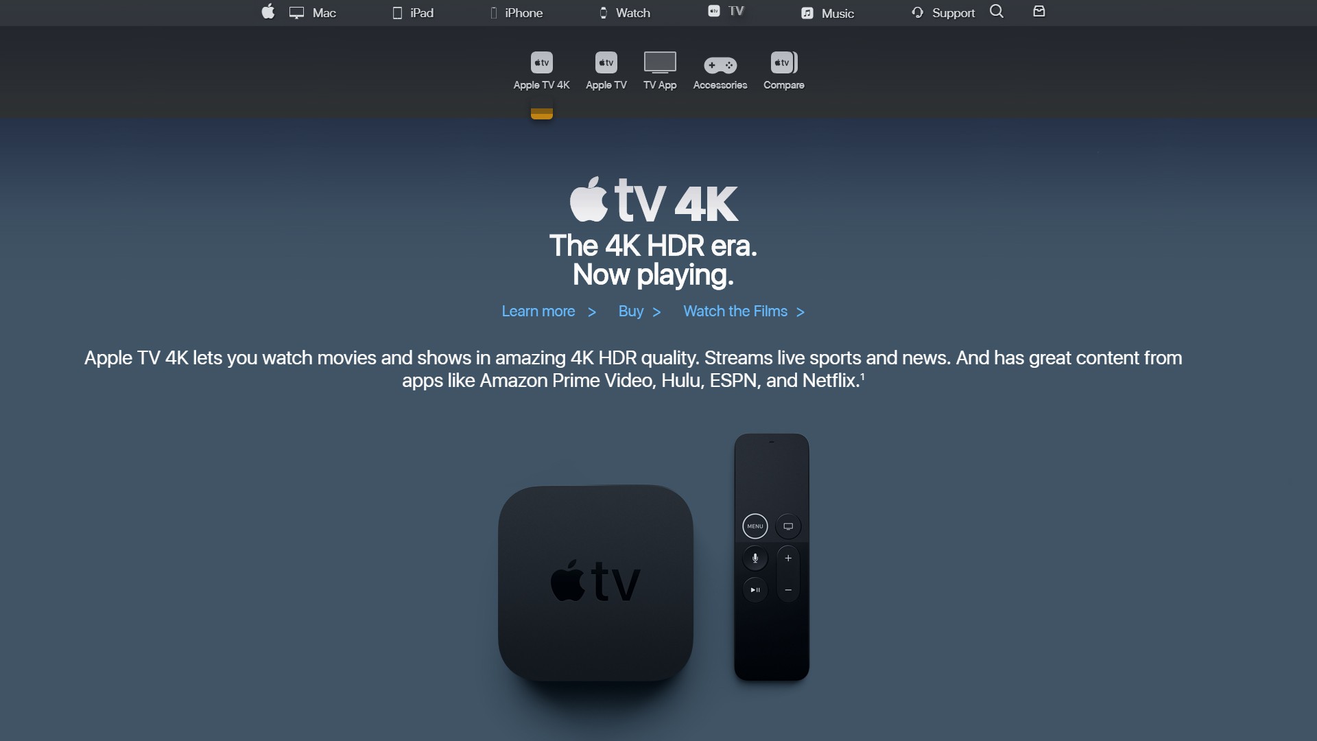 Apple.com UX/UI TV redesign